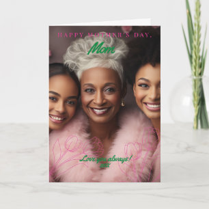 2-Photo Floral Tulip Mother’s Day Card