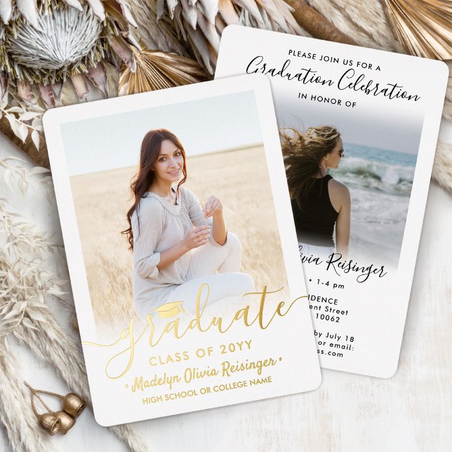 2 Photo Graduation Celebration Modern Script (Creator Uploaded)