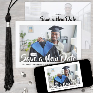 2 Photo Graduation Update New Plan Change the Date Invitation