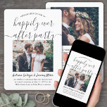 2 Photo Happily Ever After Party Elopement Wedding Invitation<br><div class="desc">Invite family and friends to a simply elegant reception-only wedding celebration with this stylish modern 2 photo invitation. All wording is simple to personalize for a 1st anniversary, vow renewal ceremony, sequel wedding, post-elopement or dinner party. Customize it to include any details of your choice, such as marriage date, dress...</div>