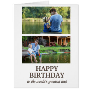 2 Photo Happy Birthday World's Greatest Dad