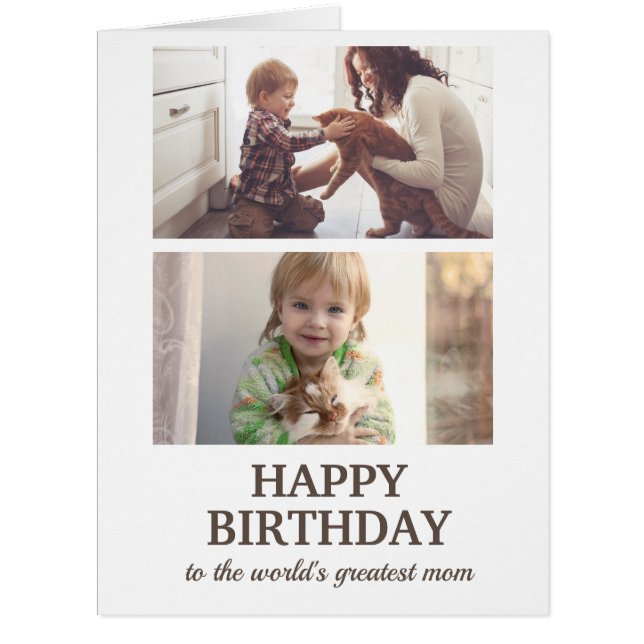 2 Photo Happy Birthday World's Greatest Mom (Front)