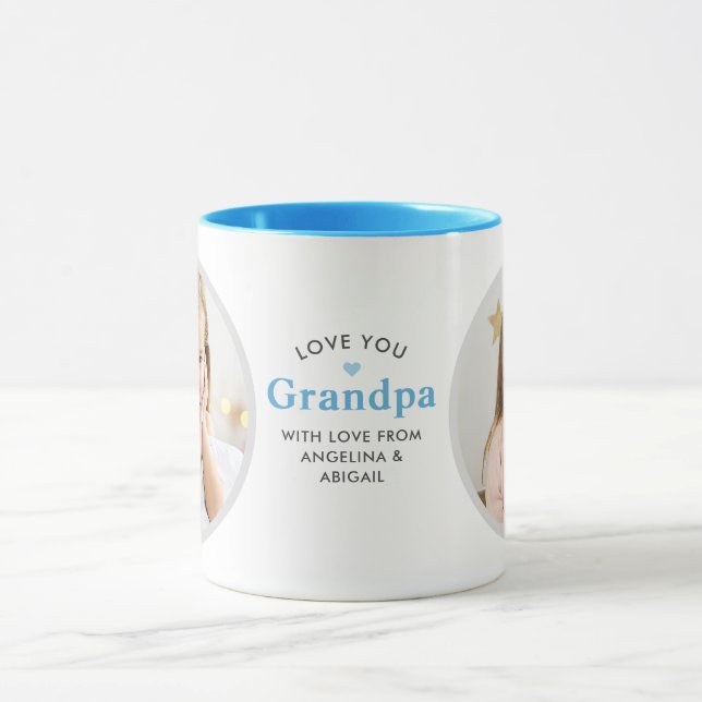 2-Photo Love You Grandpa/Other Personal Message Mu Mug (Center)