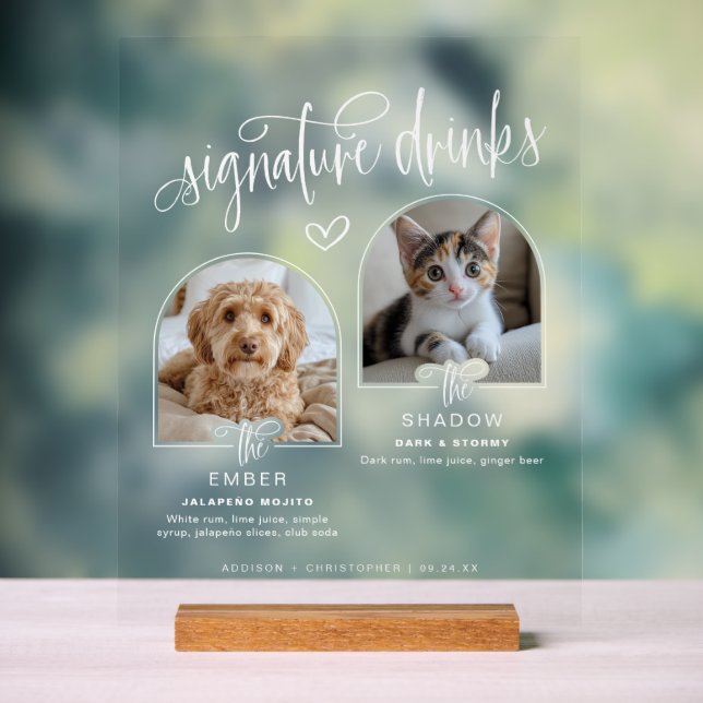 2 Photo Mariage de Animaux de compagnie Signature  (Neutre)