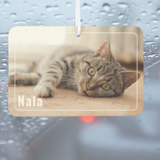 2 Photo Name Custom Pet Frame Air Freshener