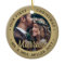 2 Photo Newlyweds 1st Xmas Married Black and Gold