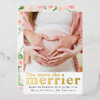 2 Photo Noël Grossesse Faire-part