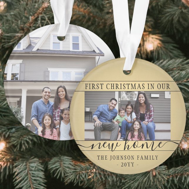 2 Photo Nouveau Accueil Premiers Noël Noir et Or R (Créateur téléchargé)