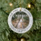 2 Photo Our First Christmas Engaged Faux Marble