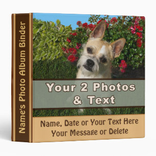 2 Photo, Personalised Pet Photo Album or People Binder