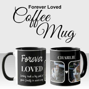2 Photo Pet Loss Keepsake Memorial black white Mug
