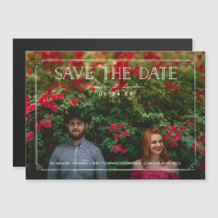 2 Photo Romantic Doodles Wedding Save the Date Magnetic Invitation