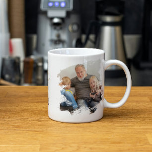 2 Photo Scribble Frame Template Personalized Coffee Mug