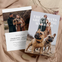 2 Photo Simple Funny Dog Wedding