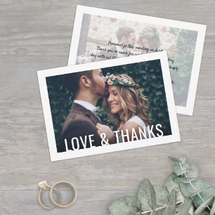 2 Photo Simple Moderne Amour & Merci Mariage