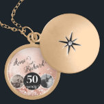 2 Photo Then and Now ANY YEAR Wedding Anniversary Gold Plated Necklace<br><div class="desc">2 Photo Then and Now ANY YEAR Wedding Anniversary</div>