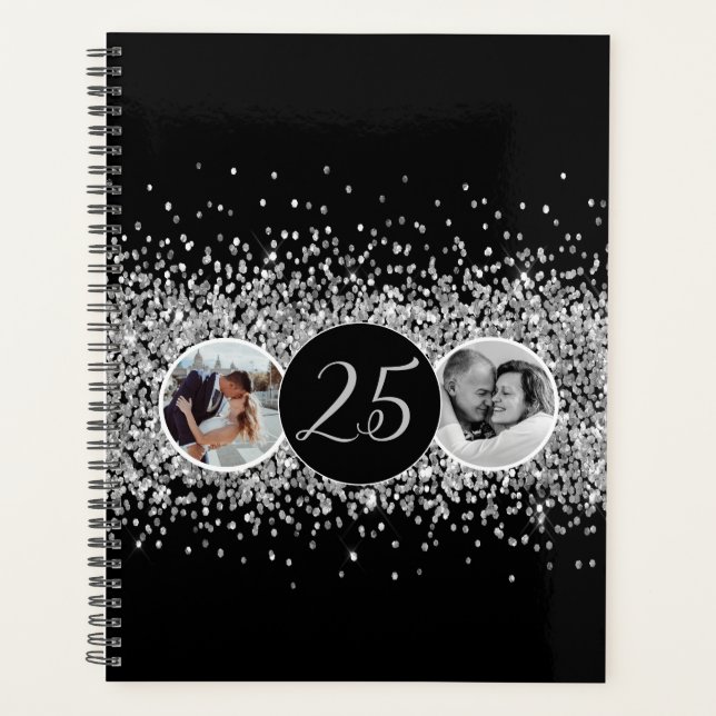 2 Photo Then and Now Wedding Anniversary Planner (Front)