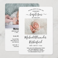 2 Photo Virtual Baptism Christening Boy or Girl