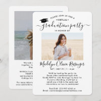2 Photo Virtual Graduation Party Modern Script