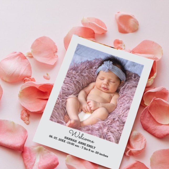 2 photos Carte d'annonce de naissance | Carte de n (Créateur téléchargé)