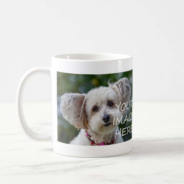 2 Photos Make Your Own New Pet Cat Dog Photo Mug (Left)