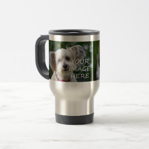 2 Photos Make Your Own New Pet Cat Dog Photo Travel Mug