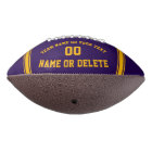 2 Photos, Personalized Football, Purple and Gold