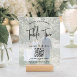 2 Photos & QR Codes Wedding Website Table Number<br><div class="desc">Welcome guests to your wedding reception with chic modern custom photo & QR Code table number cards. Pictures and wording are simple to personalize, and can be different or the same on front and back. If preferred, change "capture the love" to "honeymoon fund, " "a special thanks, " "menu, "...</div>