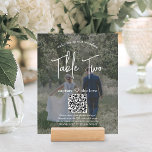 2 Photos & QR Codes Wedding Welcome Table Number<br><div class="desc">Welcome guests to your wedding reception with chic modern custom photo & QR Code table number cards. Pictures and wording are simple to personalize, and can be different or the same on front and back. If preferred, change "capture the love" to "honeymoon fund, " "a special thanks, " "menu, "...</div>