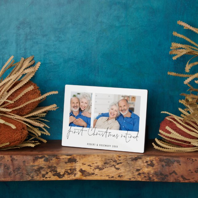 2 Photos Script Name  First Christmas Retired Plaque (Side)