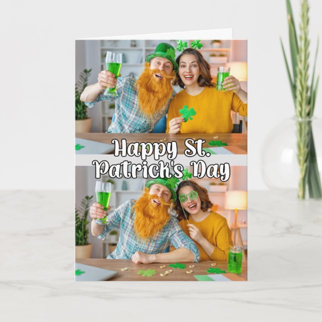 2-photos St. Paddy's Day Custom Modern Template (Front)