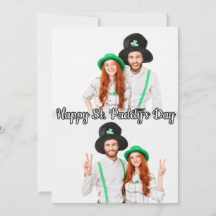 2-photos St Patrick's Day Shamrock Irish Celtic Holiday Card