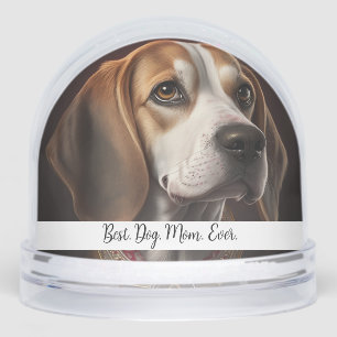 2 Picture Dog or Pet Your Text Here Snow Globes Snowglobe