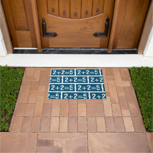 2 plus 2 equals 5 doormat