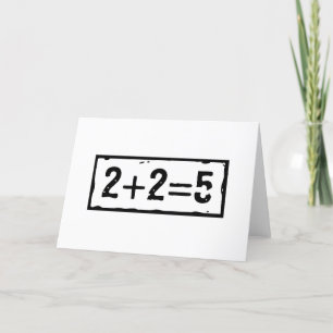 2 plus 2 equals 5 thank you card