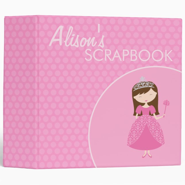 2" Princess Scrapbook Binder (Front/Spine)