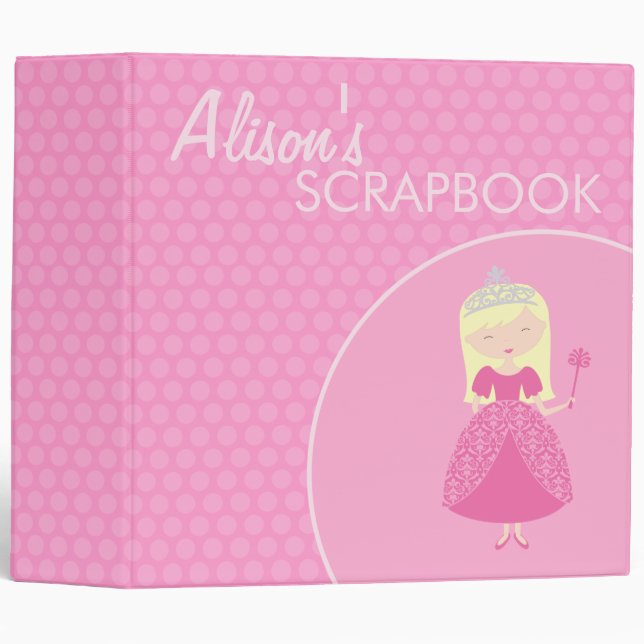 2" Princess Scrapbook Binder (Front/Spine)