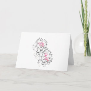 2 Protea Greeting card