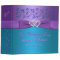 2" Purple, Teal Floral, Hearts Wedding BINDER