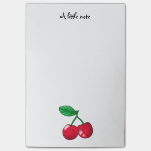 2 red cherries friends - personalized post-it notes