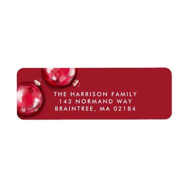 2 Red Festive Noël Ornaments (Devant)