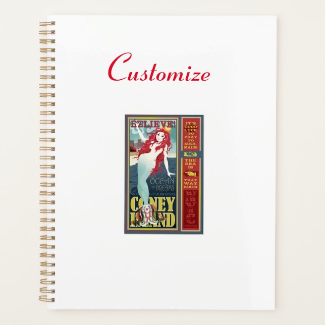 2 redheaded coney island mermaids planner (Front)