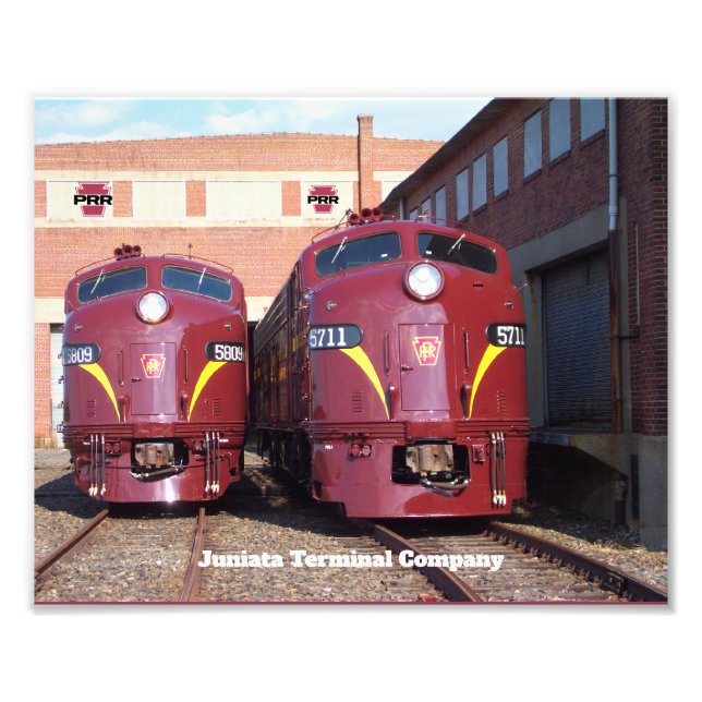 2  restored Pennsylvania railroad locomotives  Photo Print (Front)