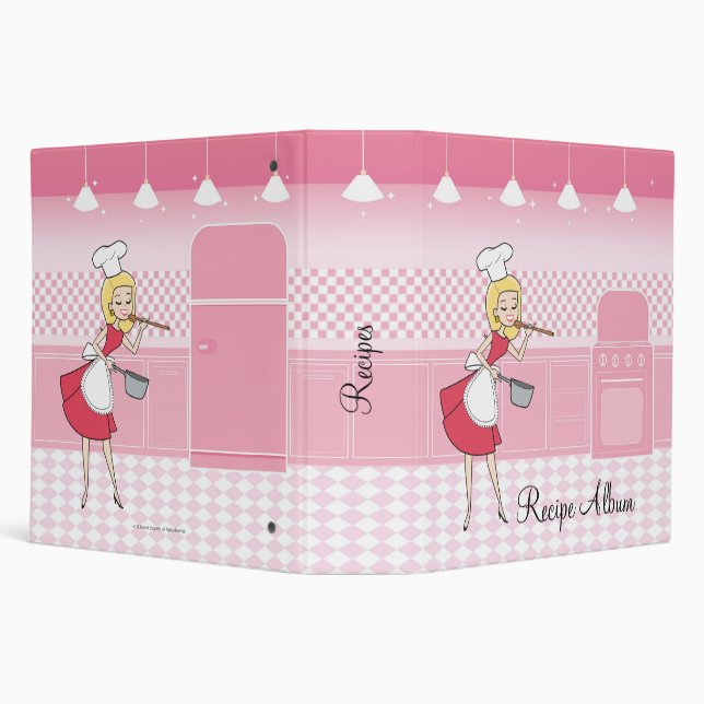 2" rétro de la femme au foyer blonde classeur de (Arrière-plan)