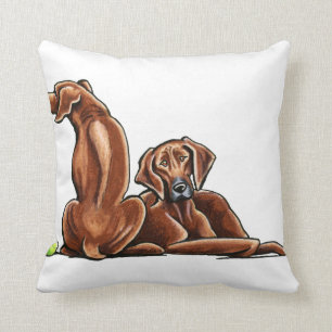 2 Rhodesian Ridgebacks Throw Pillow