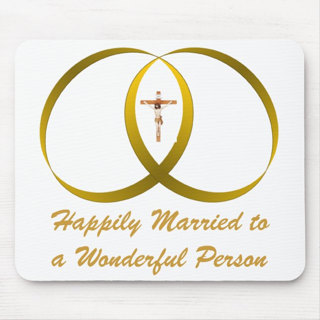 2 rings & JESUS, Mouse Pad (Front)
