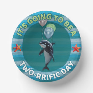 2-rrific Baby Orca Paper Bowl Plate