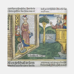 2 Samuel 11 1-5 David sees Bathsheba bathing, from Magnet