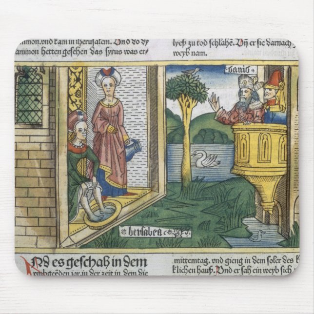 2 Samuel 11 1-5 David sees Bathsheba bathing, from Mouse Pad (Front)