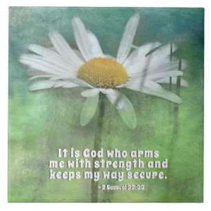 2 Samuel 22:33 It is God who arms me with strength Tile
